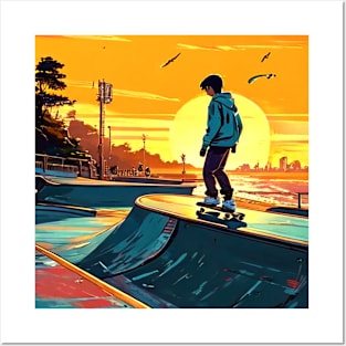 Skateboarding Retro, Sports Graphic Design Posters and Art